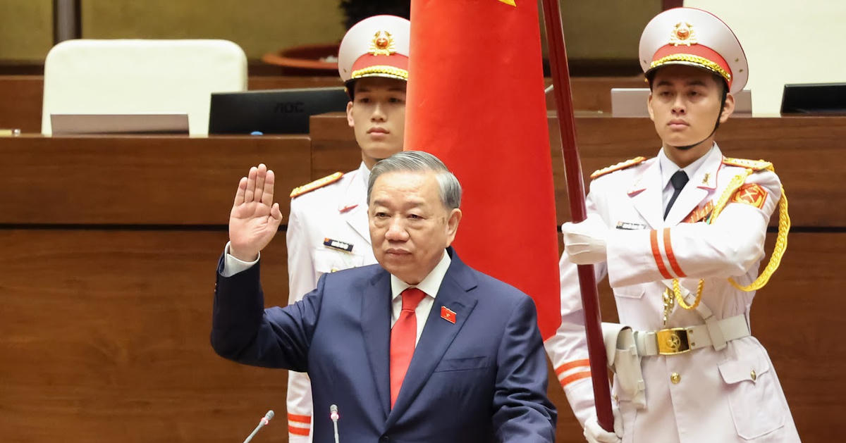 [Ảnh] Tổng Bí thư, Chủ tịch nước Tô Lâm tuyên thệ và phát biểu nhậm chức