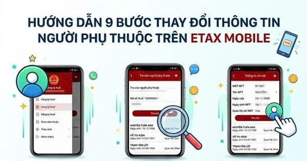 Hướng dẫn thay đổi thông tin người phụ thuộc trên Etax Mobile