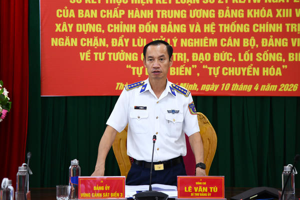 Vùng Cảnh sát biển 3 sơ kết thực hiện Kết luận của Trung ương về xây dựng, chỉnh đốn Đảng