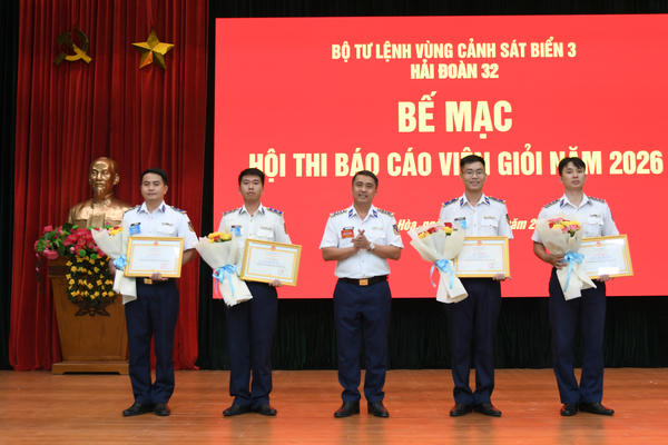 14 cán bộ cảnh sát biển tham gia Hội thi báo cáo viên giỏi 2026