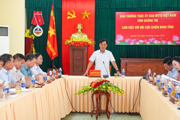 Mặt trận tỉnh Quảng Trị làm việc với Hội Cựu chiến binh về kết quả sau sáp nhập