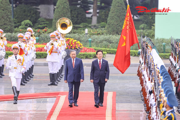 [Ảnh] Tổng Bí thư, Chủ tịch nước Tô Lâm chủ trì Lễ đón chính thức Tổng thống Hàn Quốc