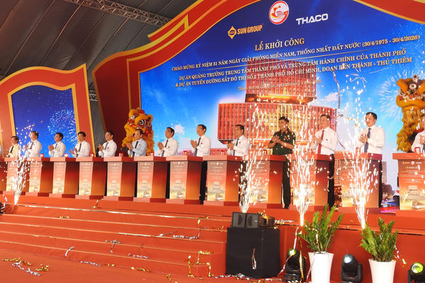 TP Hồ Chí Minh khởi công xây dựng Trung tâm hành chính mới và tuyến metro Bến Thành - Thủ Thiêm