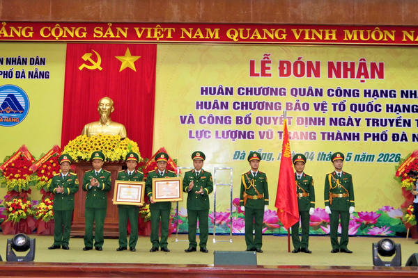 Đà Nẵng: Lễ đón nhận Huân chương Quân công hạng Nhất, Huân chương Bảo vệ Tổ quốc hạng Ba 