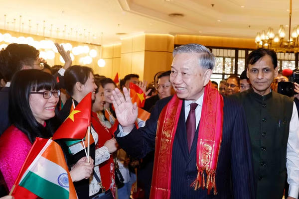 Tổng Bí thư, Chủ tịch nước Tô Lâm bắt đầu thăm cấp Nhà nước Cộng hòa Ấn Độ