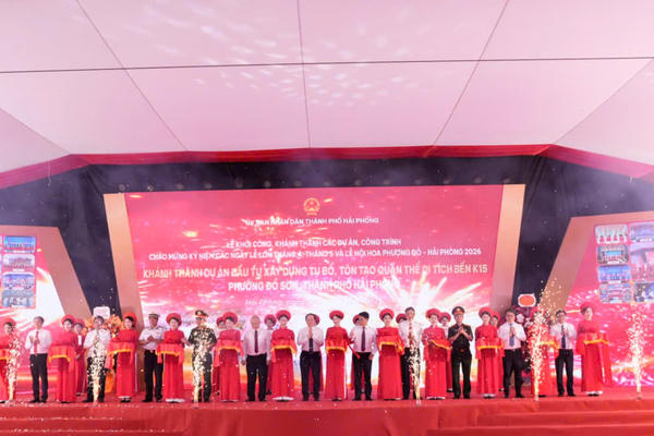 Phó Thủ tướng Lê Tiến Châu dự lễ khởi công, khánh thành loạt công trình trọng điểm tại Hải Phòng