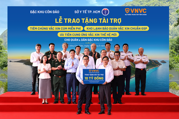 VNVC miễn phí vắc xin cúm 3 năm, tặng kho bảo quản vắc xin hiện đại cho Côn Đảo, trị giá hơn 10 tỷ đồng
