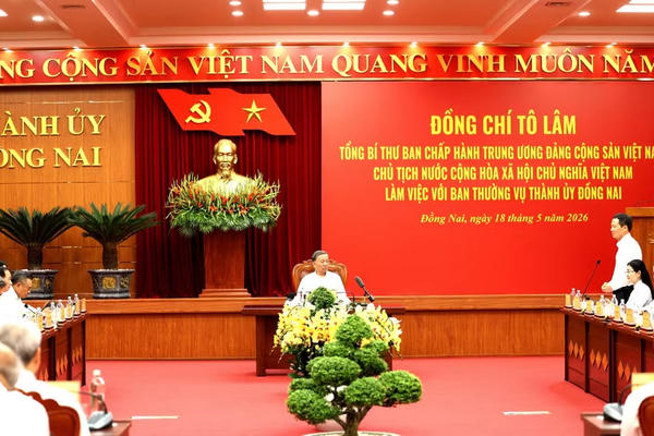 Tổng Bí thư, Chủ tịch nước Tô Lâm làm việc với Ban Thường vụ Thành ủy Đồng Nai