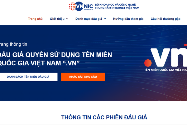 77 tên miền “.vn” hiếm sắp được đưa ra đấu giá đợt 2