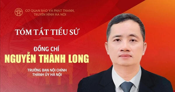 Tiểu sử Trưởng ban Nội chính Thành ủy Hà Nội Nguyễn Thành Long