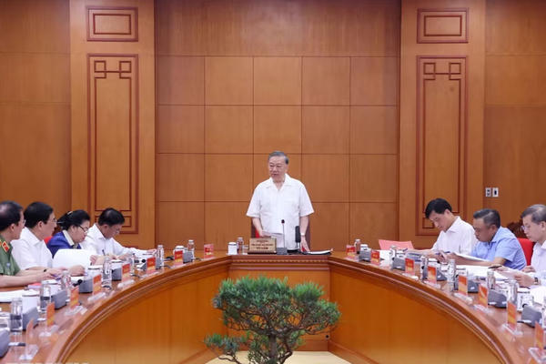Tổng Bí thư, Chủ tịch nước chủ trì cuộc làm việc về Đề án Xây dựng xã hội trật tự, kỷ cương