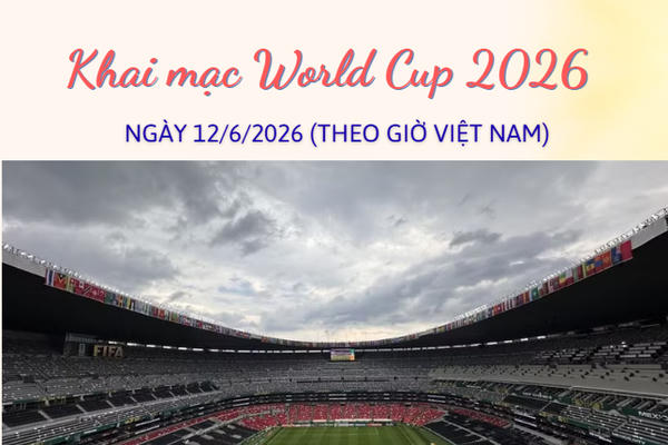 Lễ khai mạc World Cup 2026 sẽ diễn ra lúc 0h30 rạng sáng 12/6
