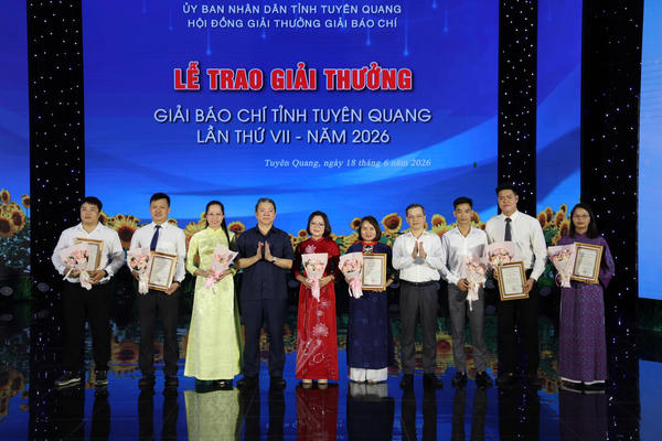 Trao Giải Báo chí tỉnh Tuyên Quang lần thứ VII năm 2026 Trao Giải Báo chí tỉnh Tuyên Quang lần thứ VII năm 2026