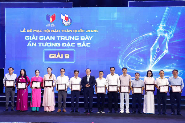 Báo Đại đoàn kết đoạt Giải B - Gian hàng trưng bày ấn tượng đặc sắc tại Hội báo toàn quốc 2026