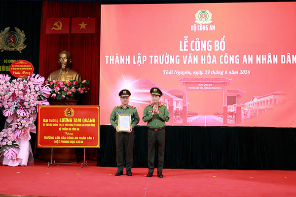 Thành lập Trường Văn hóa Công an nhân dân I tại Thái Nguyên