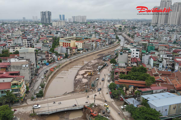 Công trường kênh La Khê tăng tốc thi công, hướng tới hoàn thành các hạng mục trọng điểm