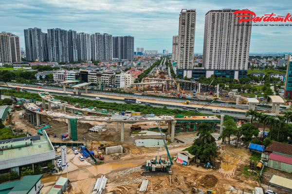 Nút giao gần 2.400 tỷ đồng ở cửa ngõ phía Tây Hà Nội dần lộ diện sau hơn một năm thi công