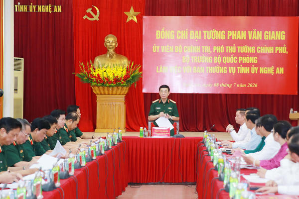 Đại tướng Phan Văn Giang yêu cầu Nghệ An quyết liệt triển khai Chiến dịch 500 ngày đêm