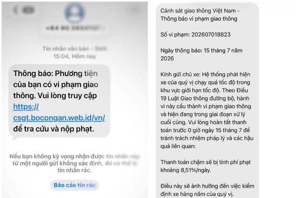 Cảnh báo thủ đoạn giả mạo Cổng Dịch vụ công quốc gia để lừa đảo "phạt nguội"