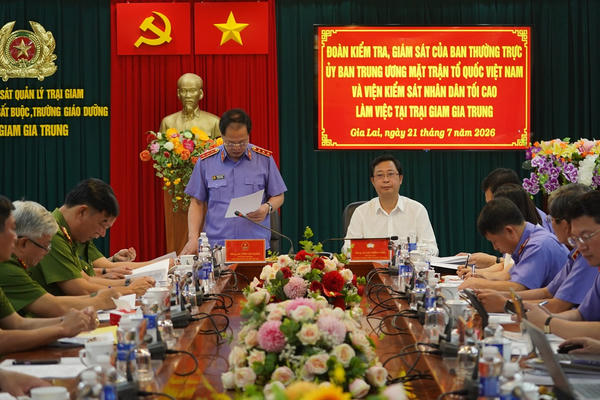 Đoàn kiểm tra đánh giá cao công tác quản lý, giáo dục phạm nhân tại Gia Lai