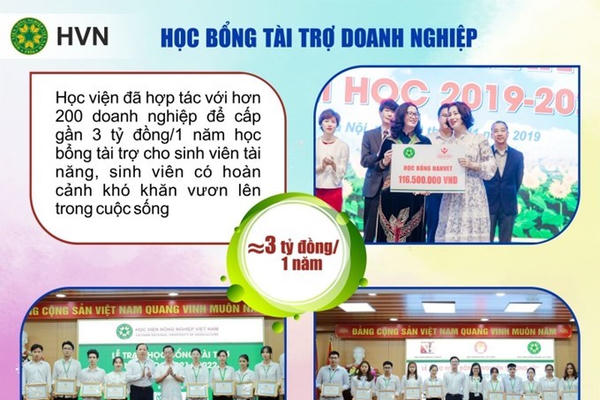 Học viện Nông nghiệp Việt Nam trao gần 60 tỷ đồng học bổng cho sinh viên