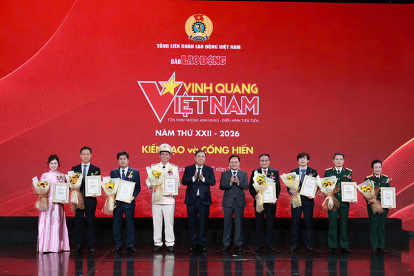 Vinh quang Việt Nam 2026, tôn vinh tập thể và cá nhân tiêu biểu