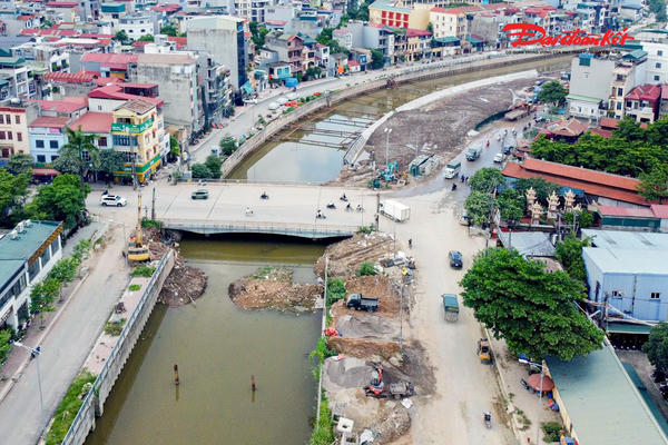 Kênh La Khê tăng tốc cán đích, hoàn thiện hệ thống chống ngập phía Tây Hà Nội