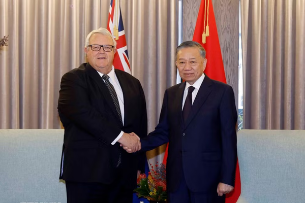 Tổng Bí thư, Chủ tịch nước Tô Lâm hội kiến Chủ tịch Quốc hội New Zealand