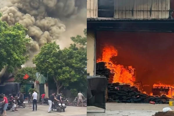 Hà Nội: Cháy dữ dội tại xưởng gỗ ở phường Chương Mỹ Hà Nội: Cháy dữ dội tại xưởng gỗ ở phường Chương Mỹ