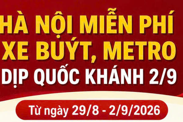 Hà Nội miễn phí xe buýt, metro dịp Quốc khánh 2/9