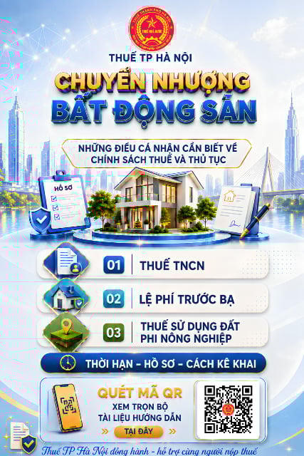 Thuế Hà Nội hướng dẫn thủ tục thuế đối với cá nhân chuyển nhượng bất động sản