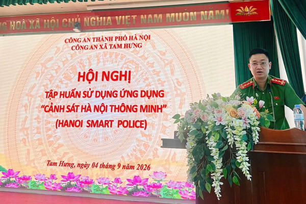 Công an xã Tam Hưng đẩy mạnh ứng dụng HaNoi Smart Police