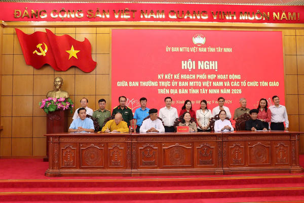 Mặt trận Tây Ninh phối hợp hoạt động cùng các tổ chức tôn giáo