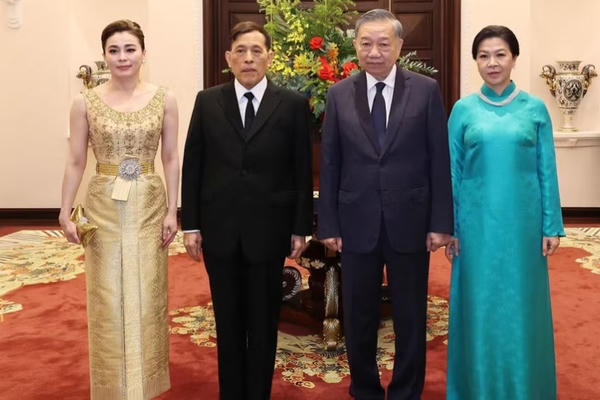 Tổng Bí thư, Chủ tịch nước Tô Lâm chủ trì chiêu đãi Nhà vua Vương quốc Thái Lan và Hoàng hậu
