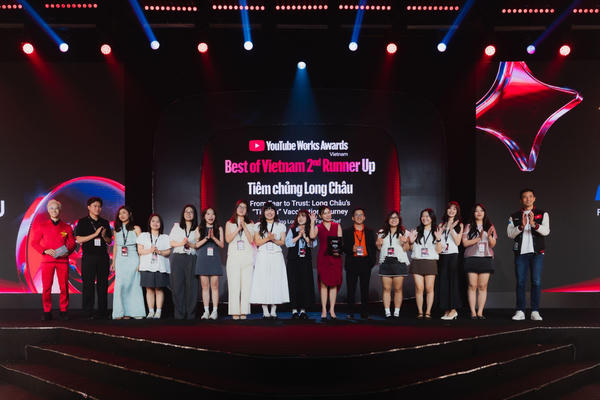 Long Châu giành giải thưởng Top 3 “Best of Vietnam” tại YouTube Works Awards Vietnam 2026