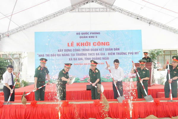 Quảng Ngãi: Khởi công xây dựng công trình Đoàn kết quân dân