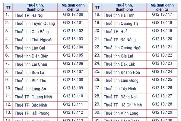 Cơ quan thuế các cấp dùng mã định danh điện tử mới từ tháng 10/2026