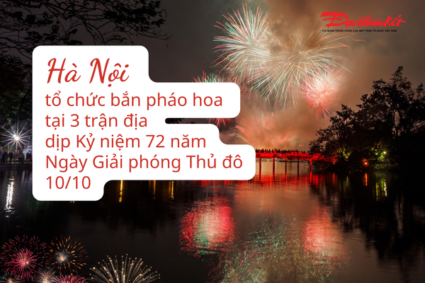 [Infographic] Hà Nội bắn pháo hoa tại 3 điểm dịp kỷ niệm 72 năm Ngày Giải phóng Thủ đô 10/10