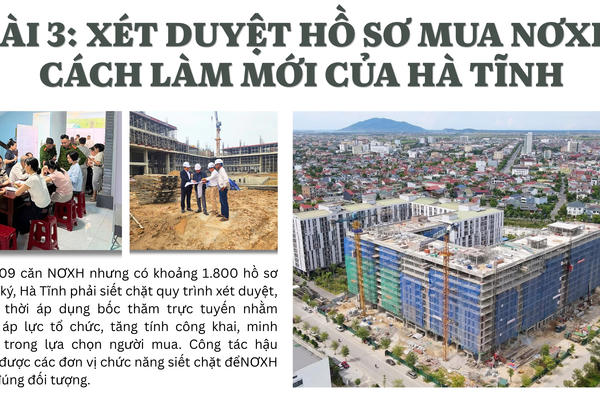 Bài 3: Xét duyệt hồ sơ mua NƠXH - cách làm mới của Hà Tĩnh