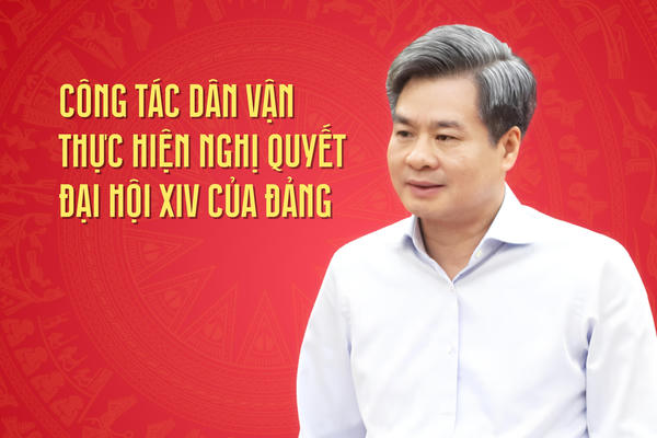 Công tác dân vận thực hiện Nghị quyết Đại hội XIV của Đảng