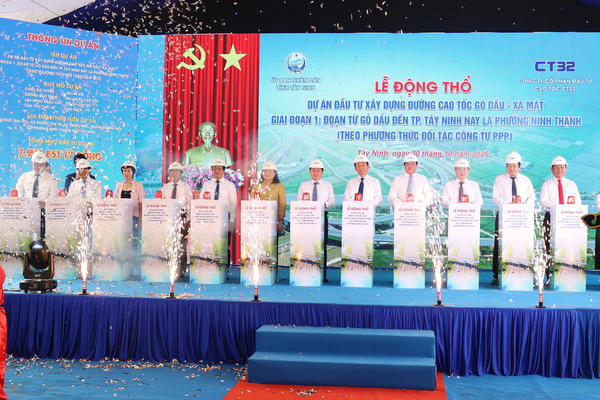Tây Ninh động thổ dự án đường cao tốc Gò Dầu - Xa Mát