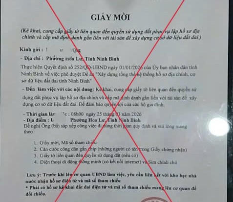 Ninh Bình: Cảnh báo tình trạng giả danh cán bộ Sở Nông nghiệp và Môi trường để lừa đảo