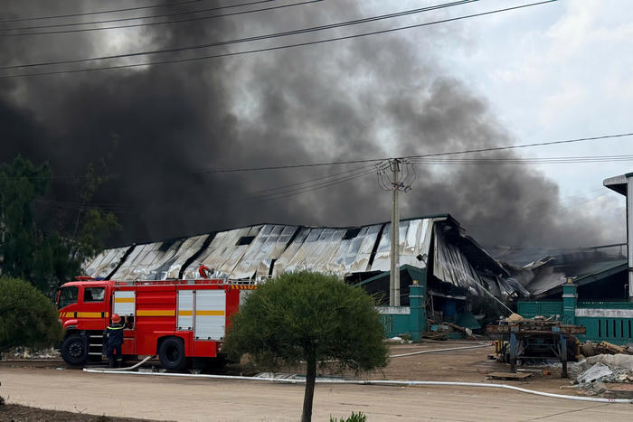 Gia Lai: Cháy lớn trong KCN Nhơn Hội