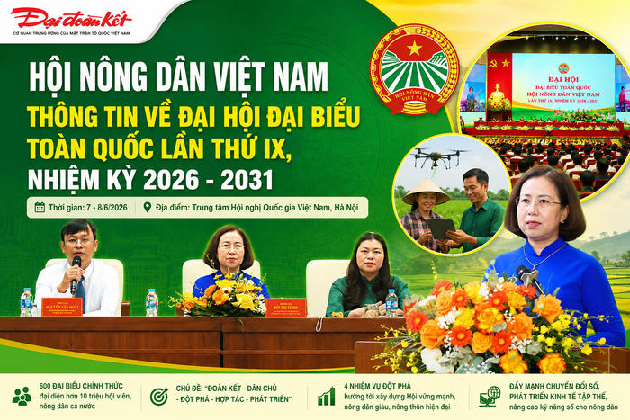 Hơn 600 đại biểu sẽ dự Đại hội đại biểu toàn quốc Hội Nông dân Việt Nam lần thứ IX
