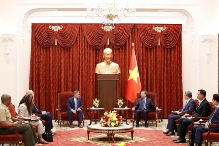 Tổng Bí thư, Chủ tịch nước Tô Lâm tiếp Quyền Bộ trưởng Hải quân Hoa Kỳ Hùng Cao