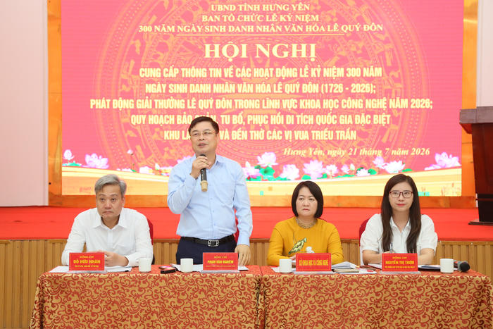 Hưng Yên: Tổ chức chuỗi hoạt động kỷ niệm 300 năm ngày sinh danh nhân văn hóa Lê Quý Đôn 