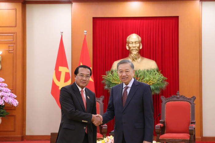 Tổng Bí thư, Chủ tịch nước Tô Lâm tiếp Chủ nhiệm Ban Kiểm tra Trung ương Lào