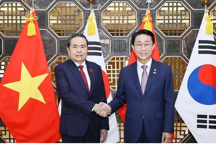 Chủ tịch Quốc hội Trần Thanh Mẫn hội đàm với Chủ tịch Quốc hội Hàn Quốc Cho Jeong Sik
