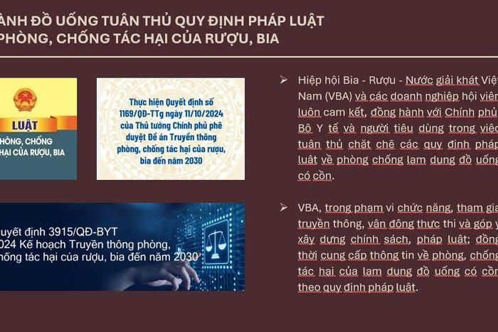 Ngành đồ uống truyền thông vì sức khỏe cộng đồng 