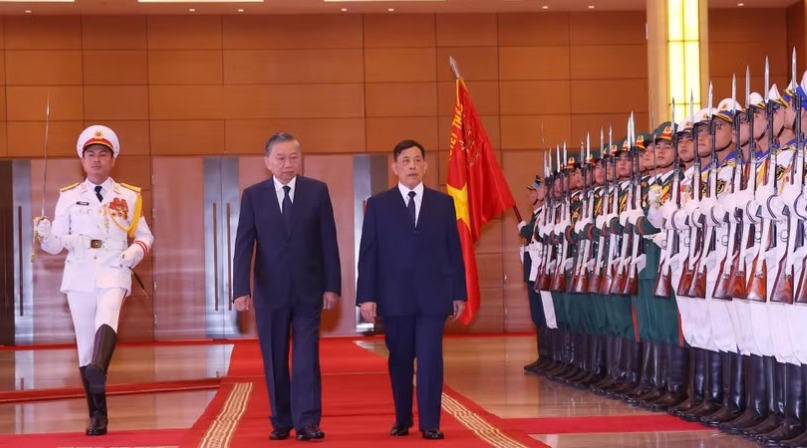 Tổng Bí thư, Chủ tịch nước Tô Lâm chủ trì Lễ đón chính thức Nhà vua Vương quốc Thái Lan và Hoàng hậu